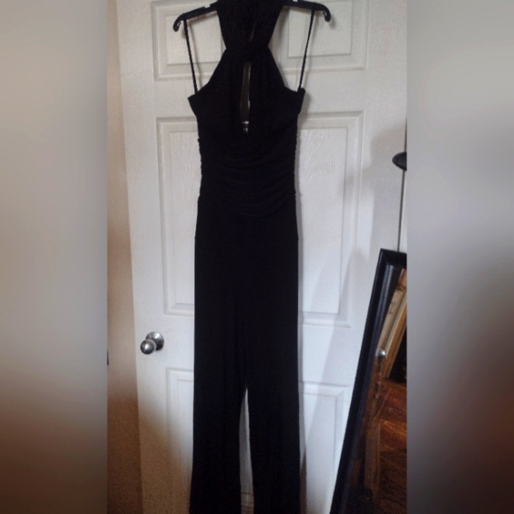 Jumper/ Halter Bodysuit Elegant Black Mariposa Med $35
